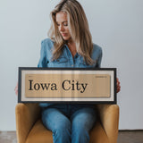 Gamedays in Iowa City, Iowa Vintage Flash Card Framed Print - Tejas Country Club