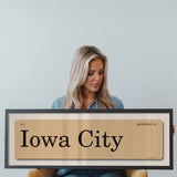 Gamedays in Iowa City, Iowa Vintage Flash Card Framed Print - Tejas Country Club