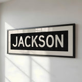 Framed Jackson Mississippi Bus Scroll - Tejas Country Club