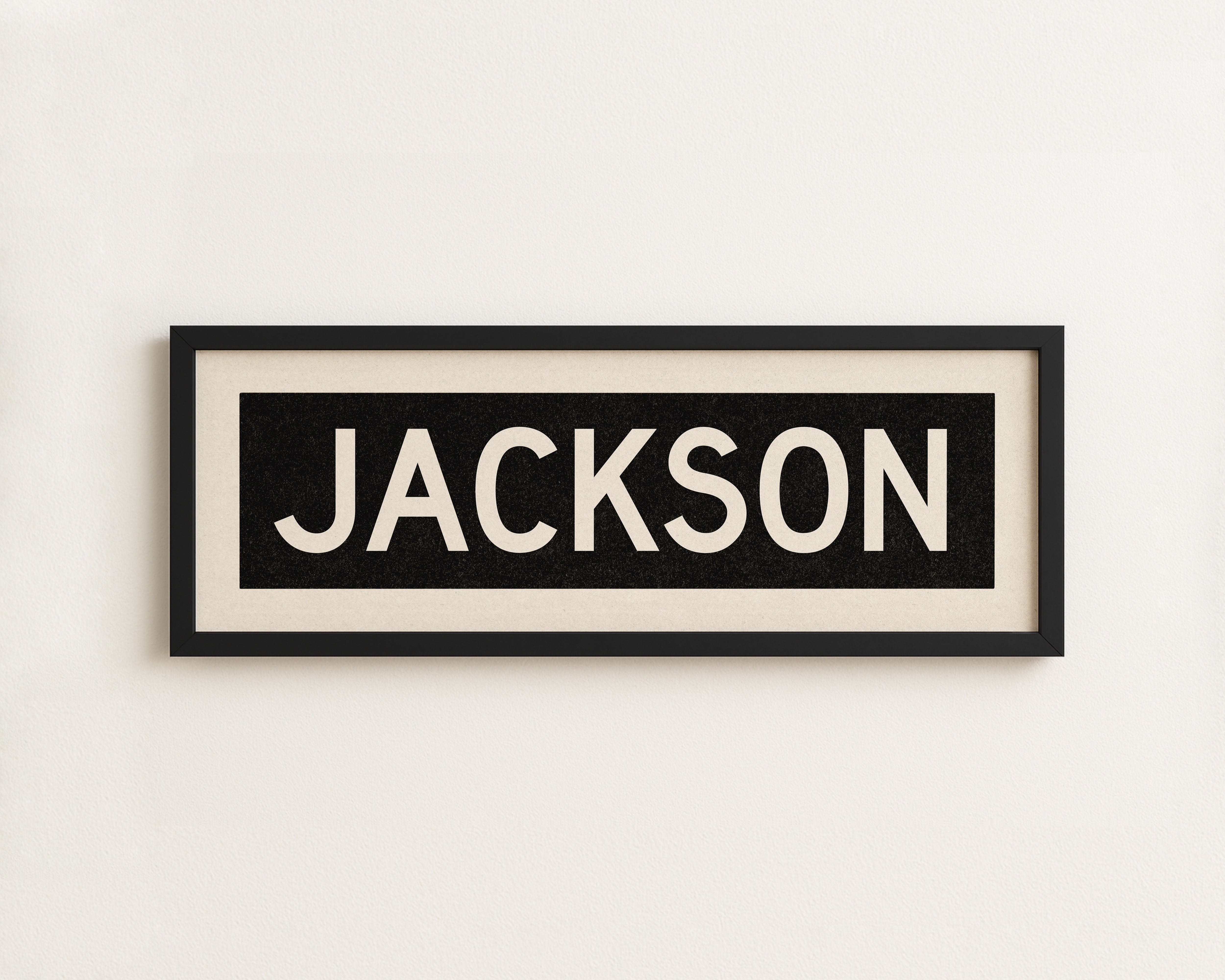 Framed Jackson Mississippi Bus Scroll - Tejas Country Club