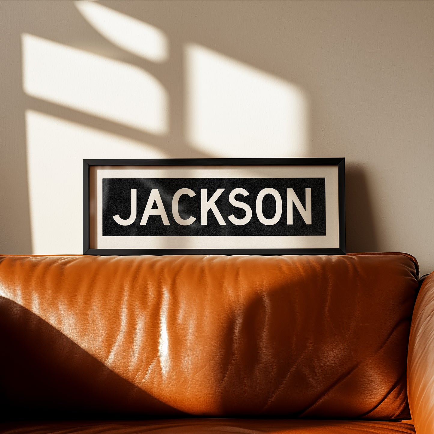 Framed Jackson Mississippi Bus Scroll