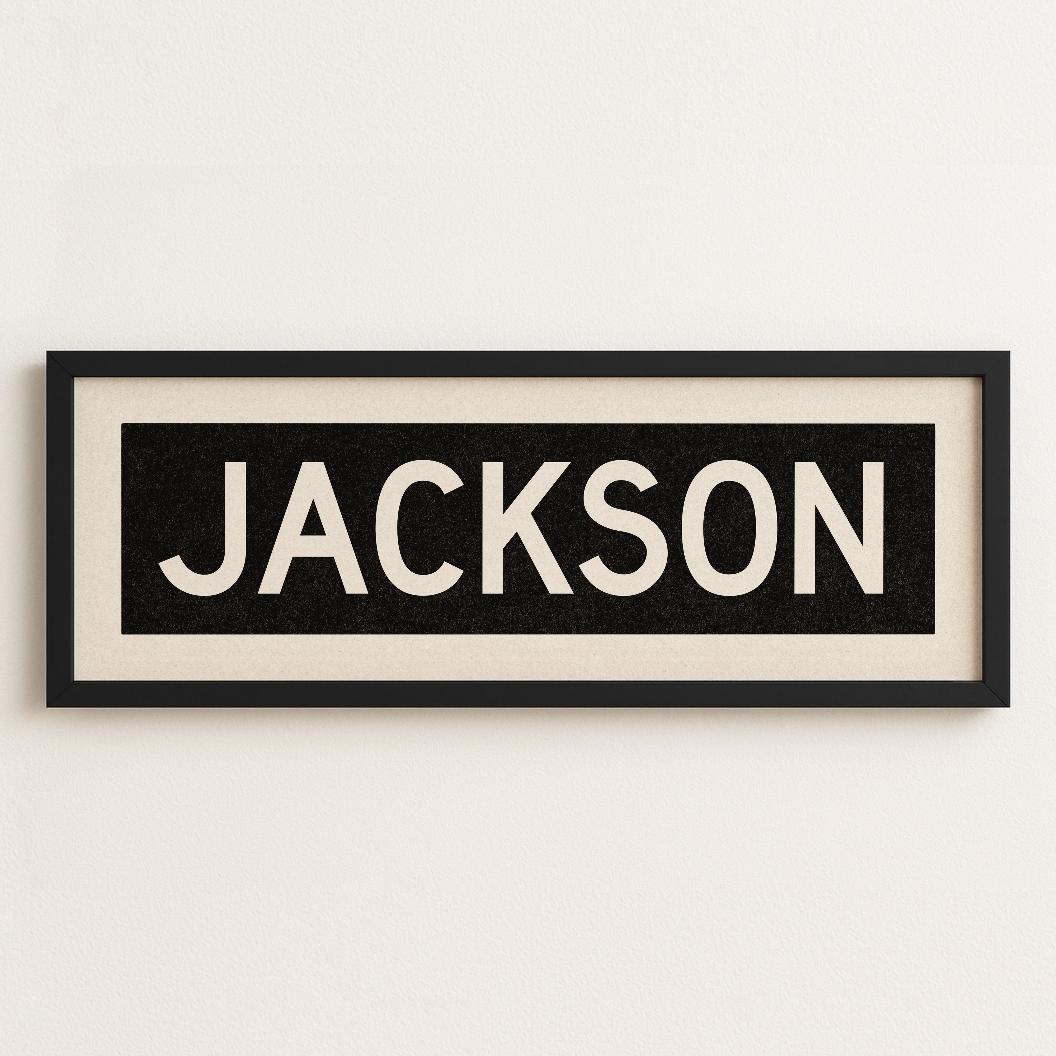 Framed Jackson Mississippi Bus Scroll - Tejas Country Club