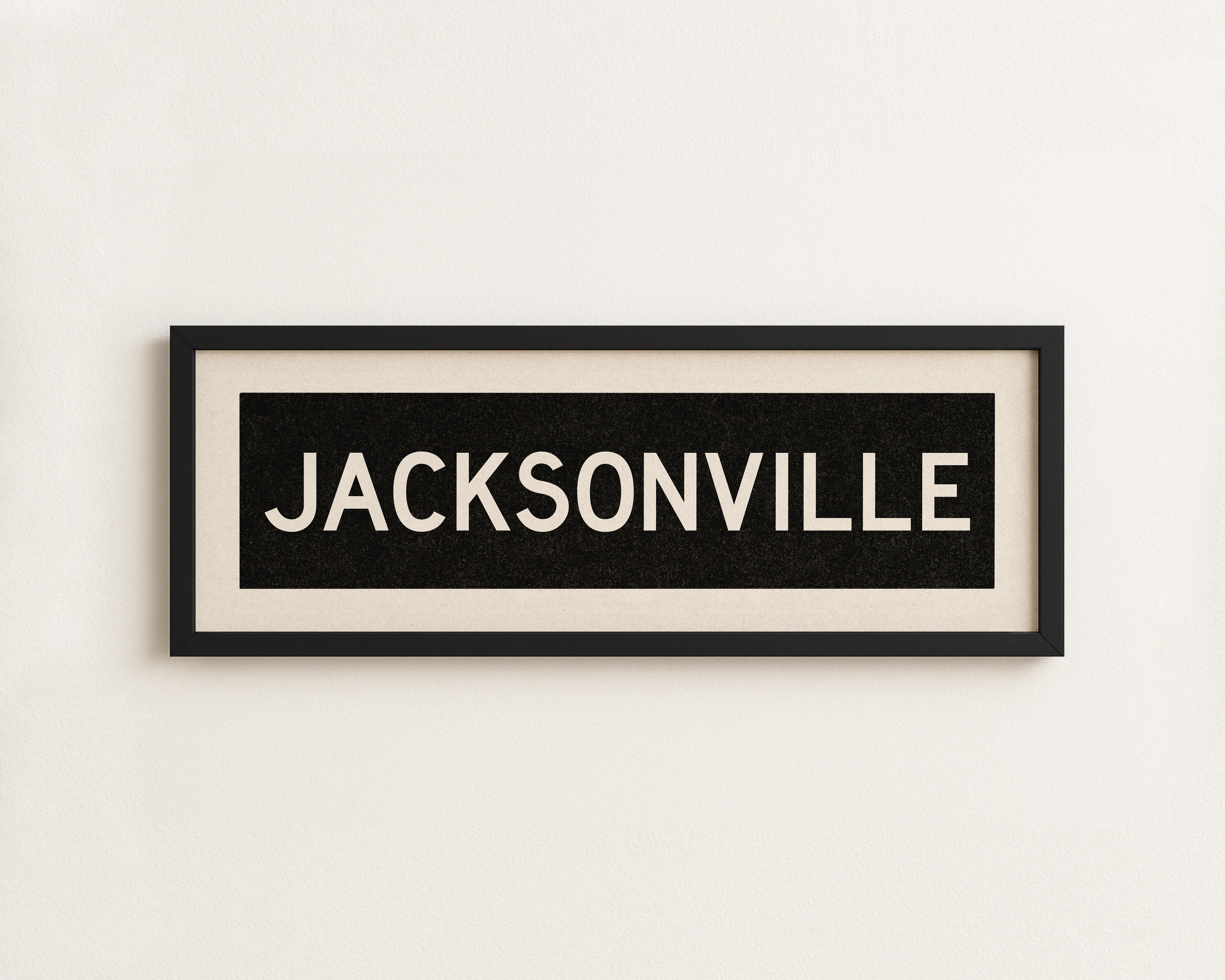 Framed Jacksonville Florida Bus Scroll - Tejas Country Club
