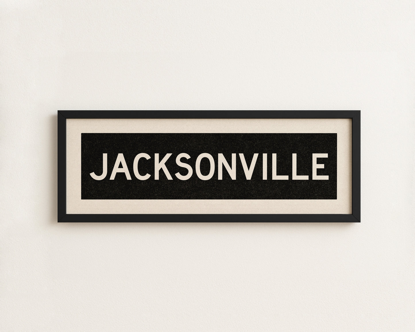 Framed Jacksonville Florida Bus Scroll
