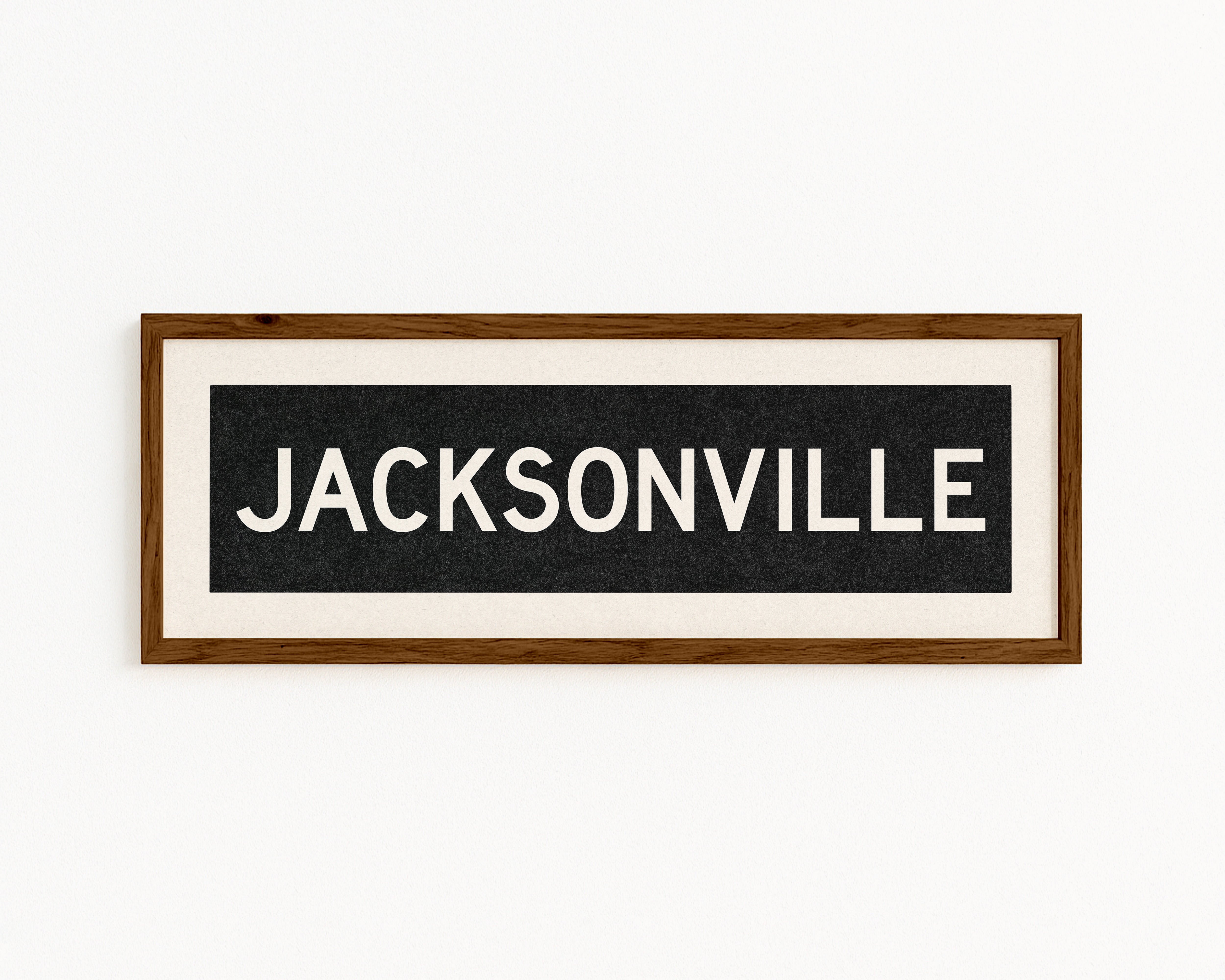 Framed Jacksonville Florida Bus Scroll - Tejas Country Club
