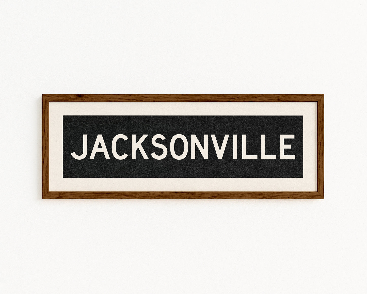 Framed Jacksonville Florida Bus Scroll