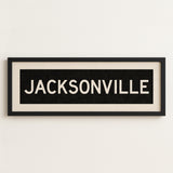 Framed Jacksonville Florida Bus Scroll