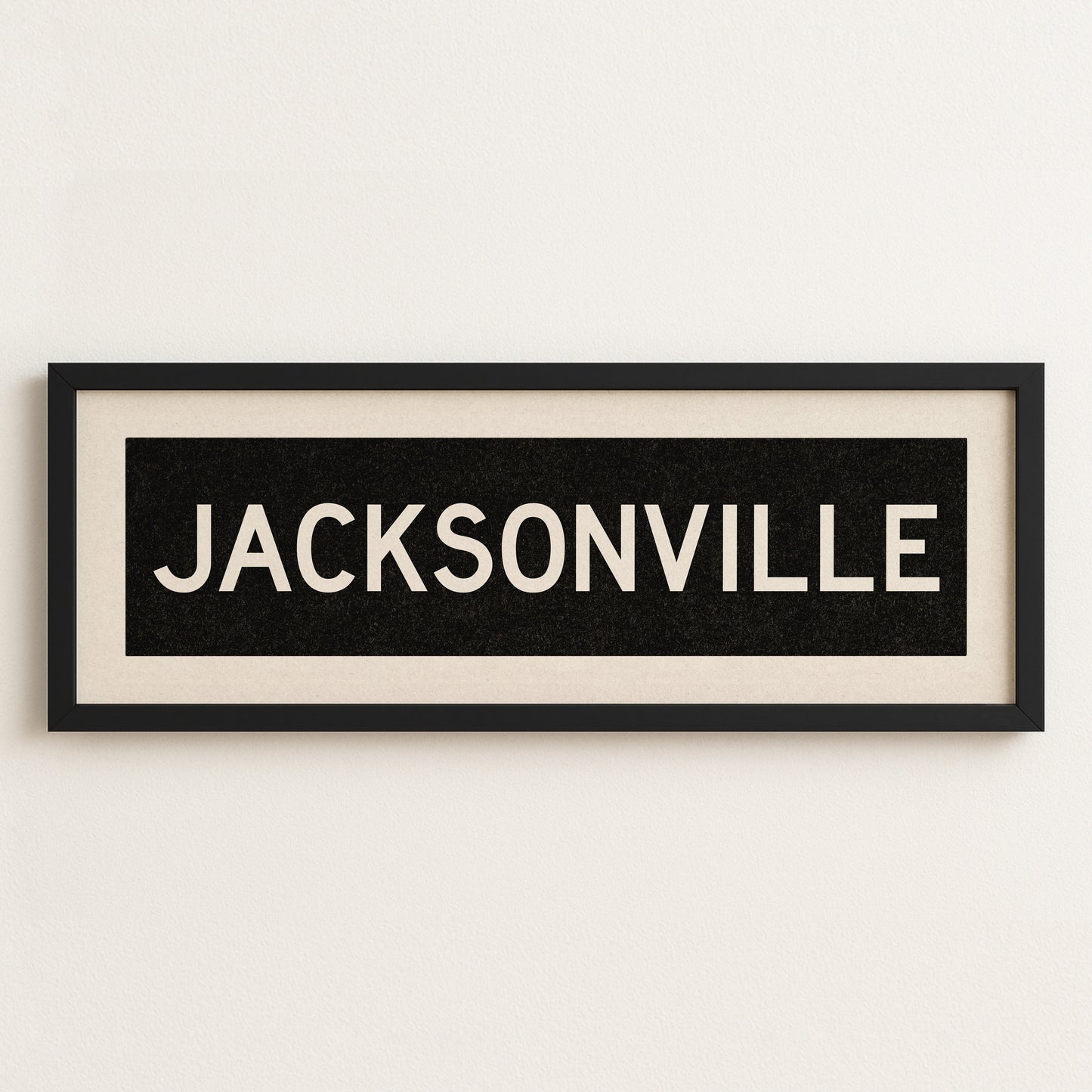 Framed Jacksonville Florida Bus Scroll