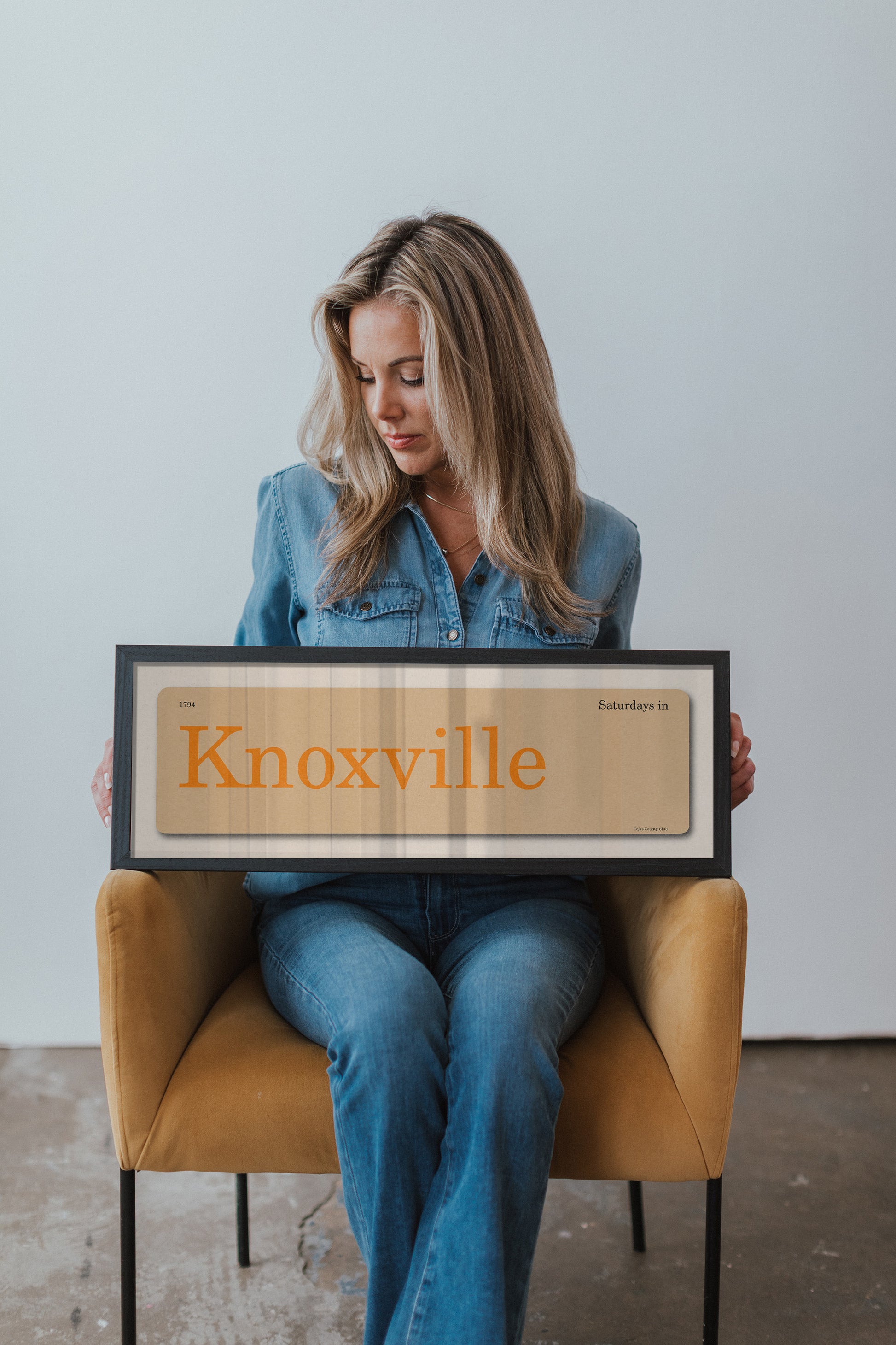 Saturdays in Knoxville, Tennessee Vintage Flash Card Framed Print - Tejas Country Club