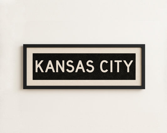 Framed Kansas City Bus Scroll
