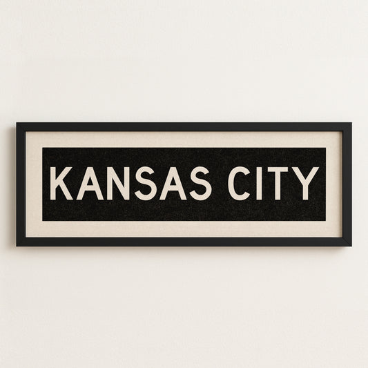 Framed Kansas City Bus Scroll