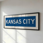 Framed Kansas City Blue Bus Scroll - Tejas Country Club