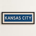 Framed Kansas City Blue Bus Scroll - Tejas Country Club