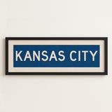 Framed Kansas City Blue Bus Scroll - Tejas Country Club