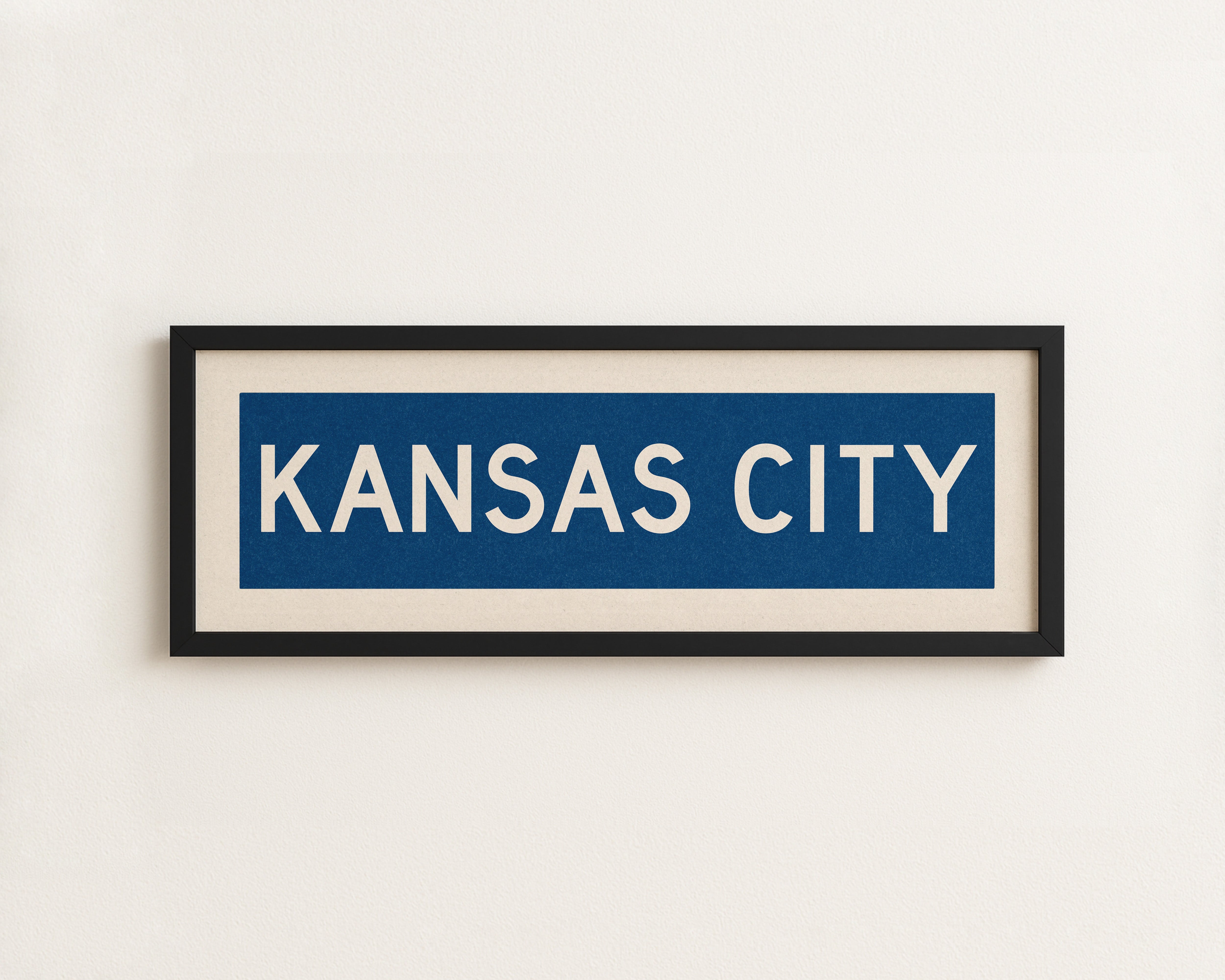 Framed Kansas City Blue Bus Scroll - Tejas Country Club