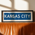 Framed Kansas City Blue Bus Scroll - Tejas Country Club