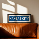 Framed Kansas City Blue Bus Scroll - Tejas Country Club