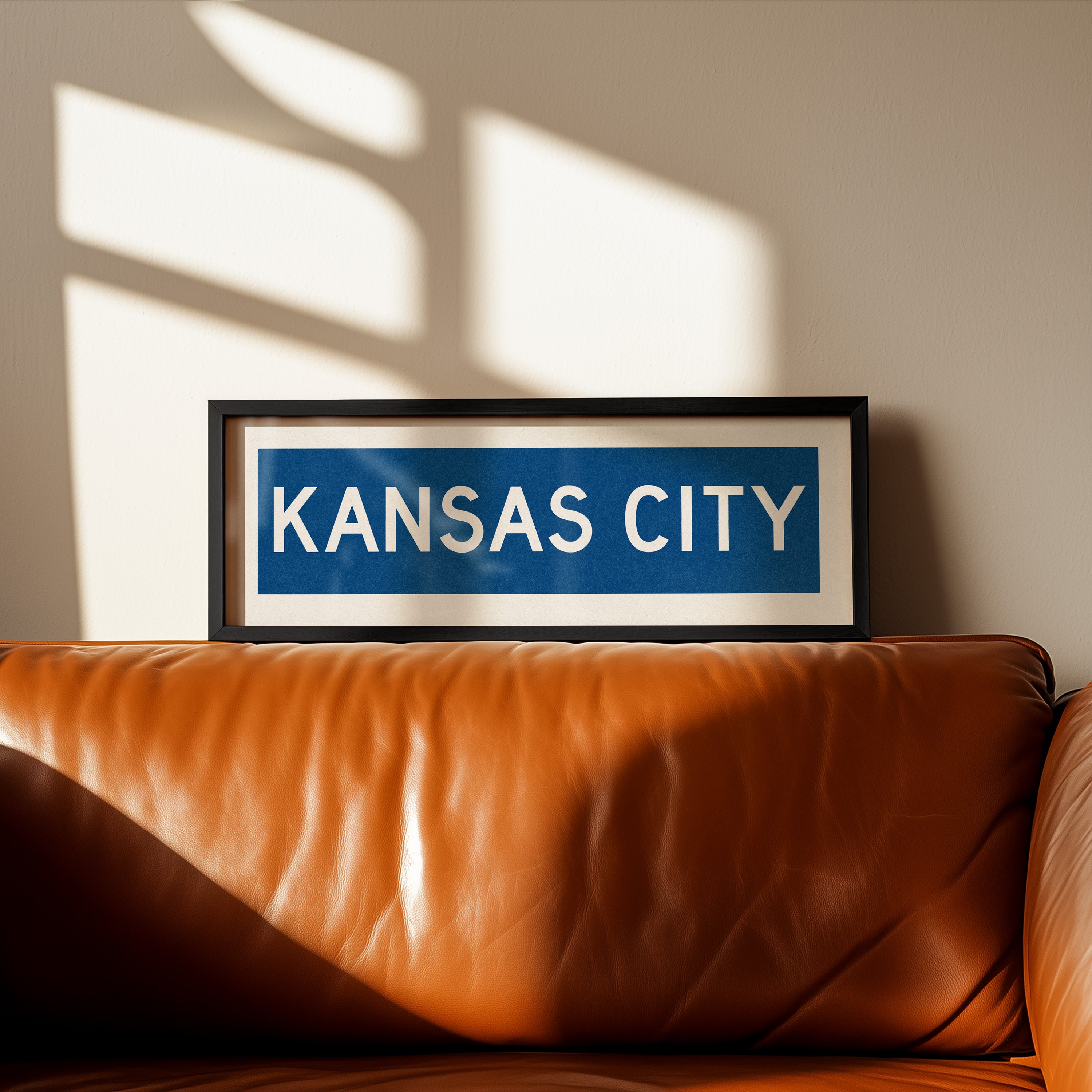 Framed Kansas City Blue Bus Scroll - Tejas Country Club