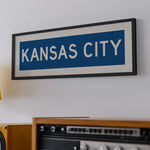 Framed Kansas City Blue Bus Scroll - Tejas Country Club