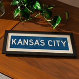 Framed Kansas City Blue Bus Scroll - Tejas Country Club