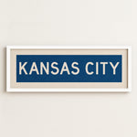 Framed Kansas City Blue Bus Scroll - Tejas Country Club