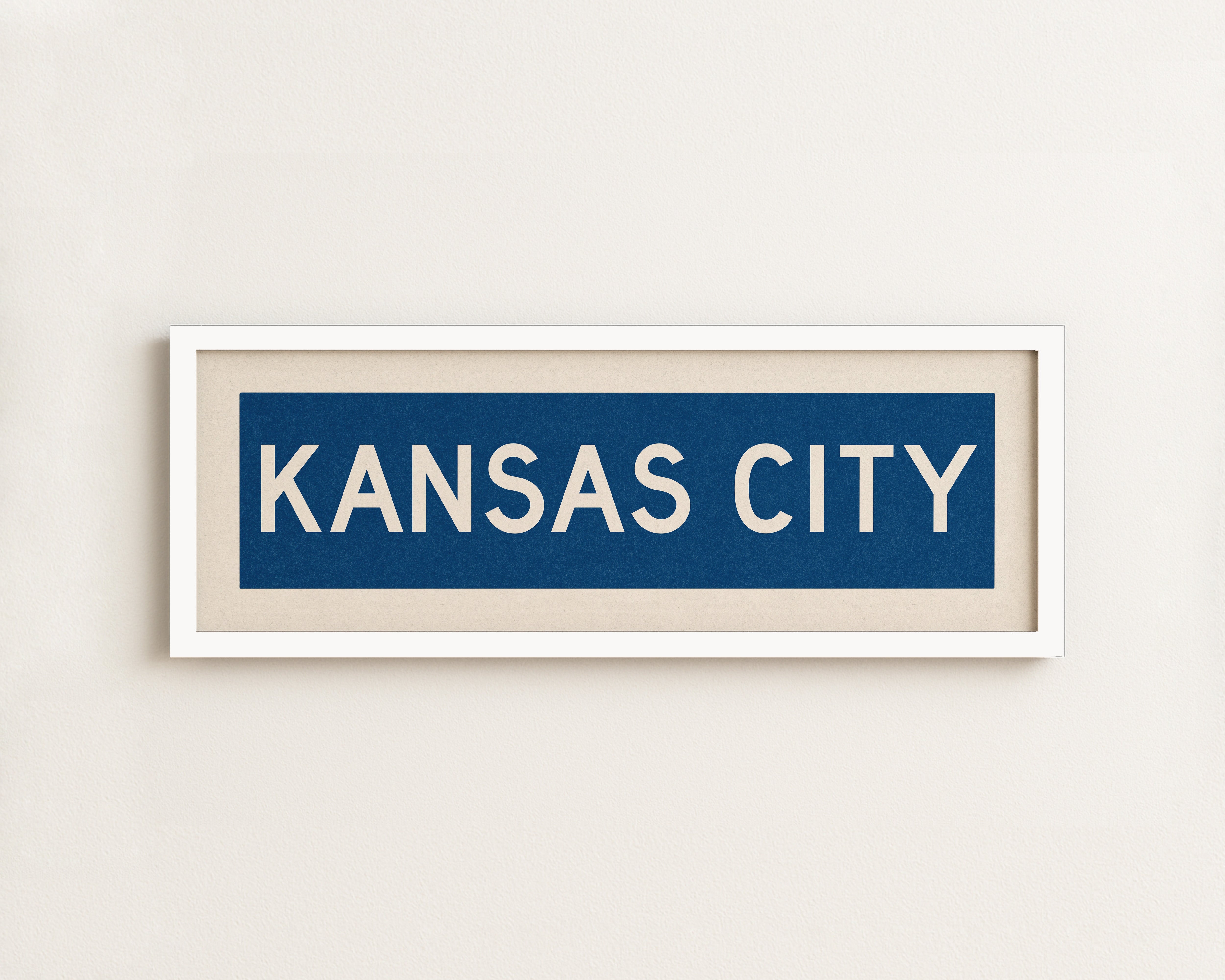 Framed Kansas City Blue Bus Scroll - Tejas Country Club
