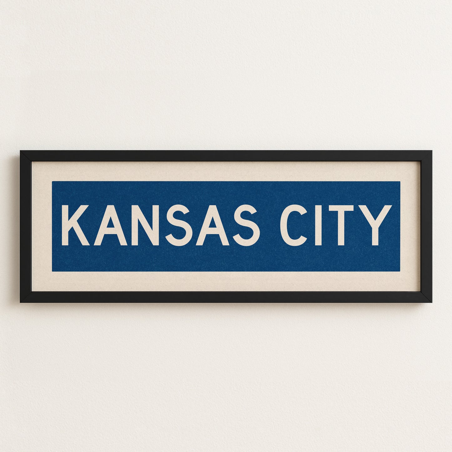 Framed Kansas City Blue Bus Scroll