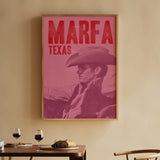 Marfa Texas Cowboy Art Print - Tejas Country Club