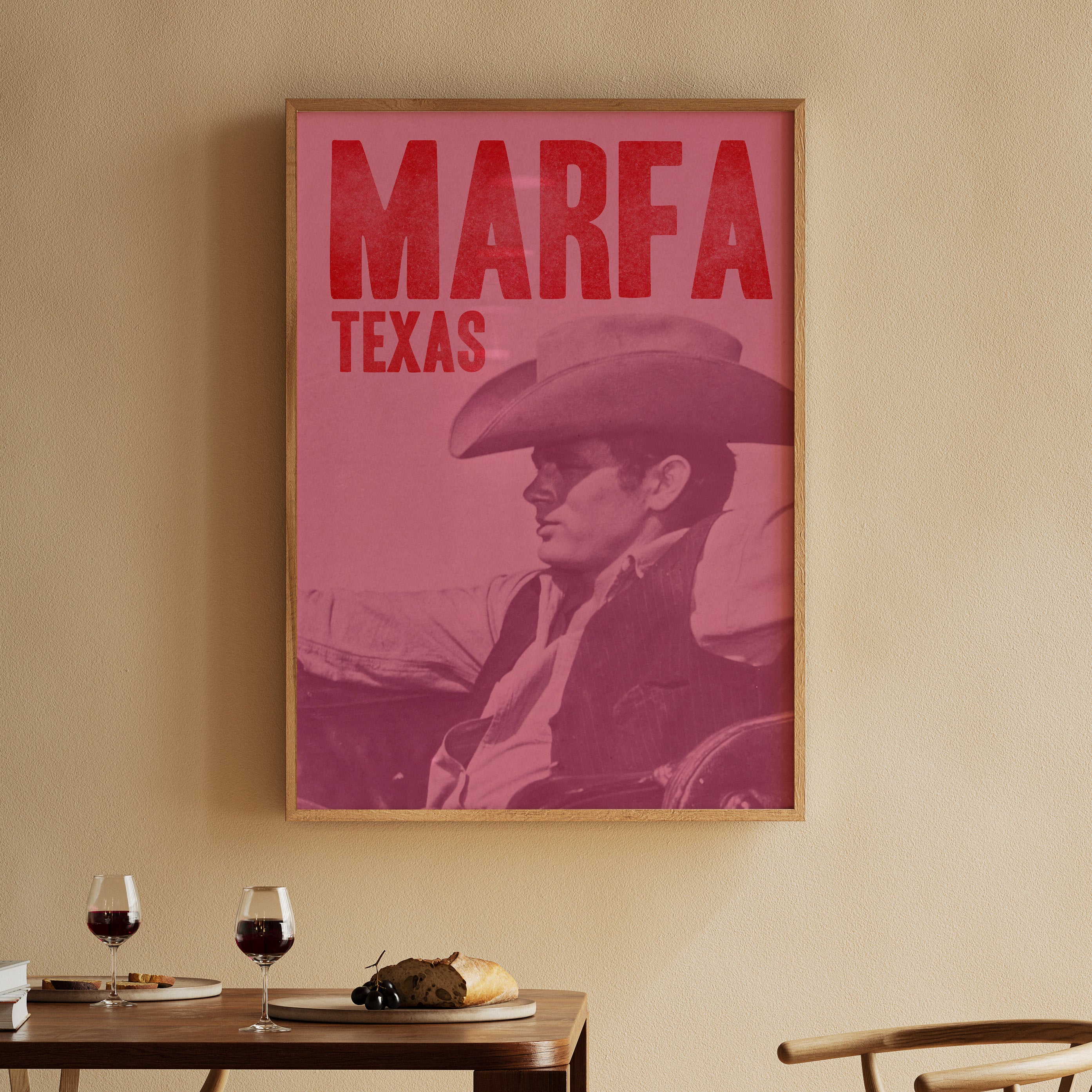 Marfa Texas Cowboy Art Print - Tejas Country Club