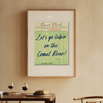 Let's Go Tubin' On The Comal River Guest Check Art Print (FLAT) - Tejas Country Club