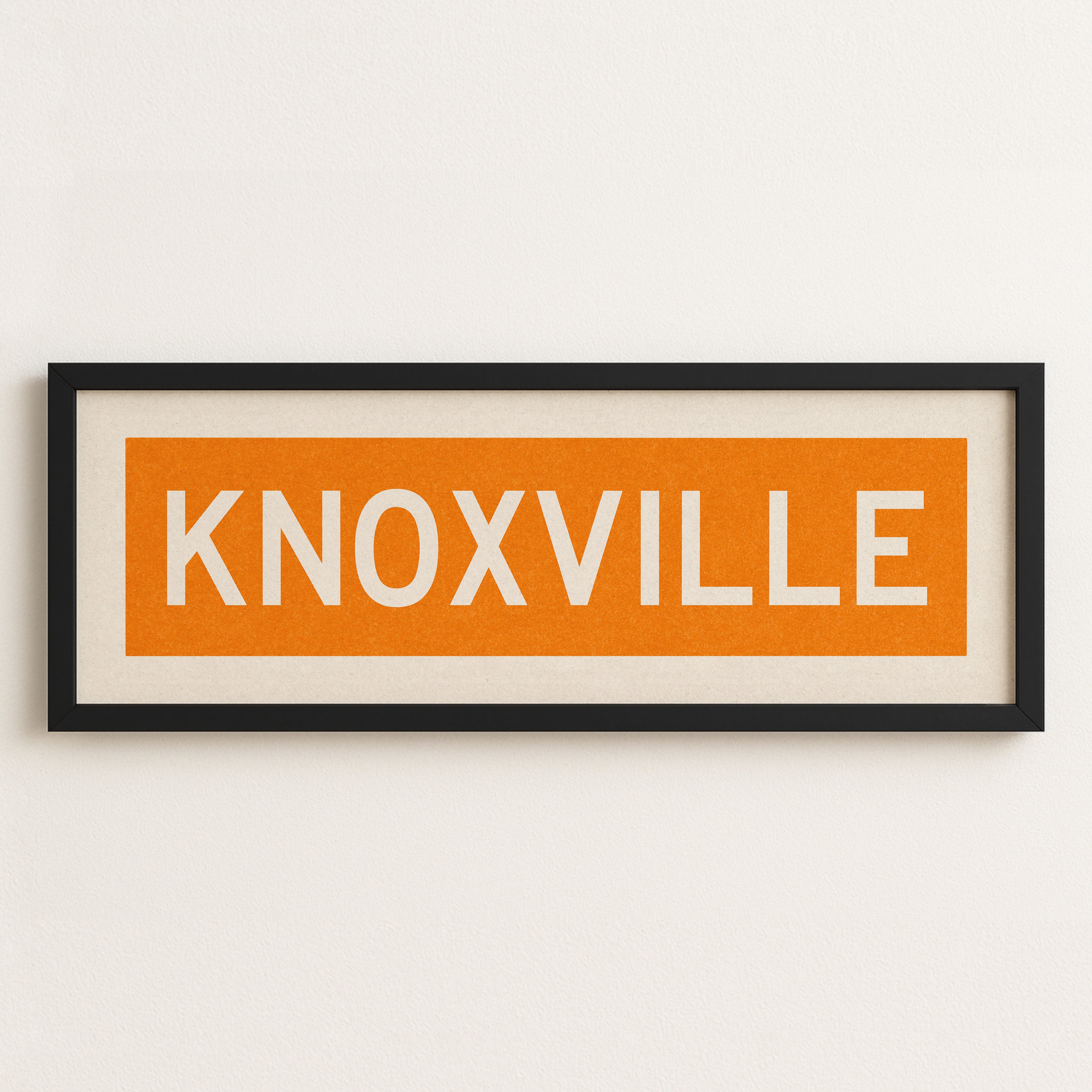 Framed Knoxville Orange Bus Scroll - Tejas Country Club