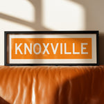 Framed Knoxville Orange Bus Scroll - Tejas Country Club