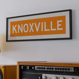 Framed Knoxville Orange Bus Scroll - Tejas Country Club