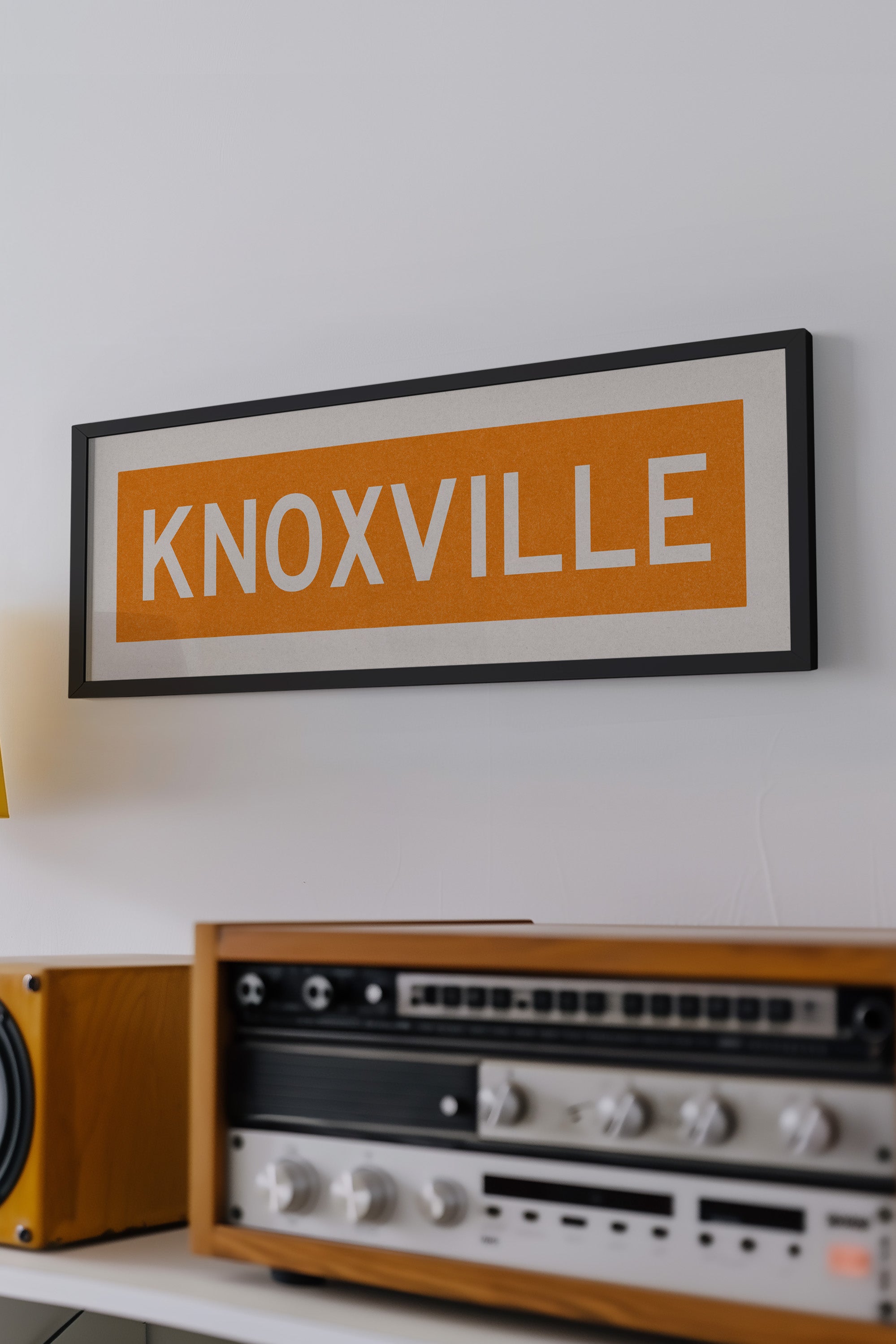 Framed Knoxville Orange Bus Scroll - Tejas Country Club