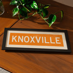 Framed Knoxville Orange Bus Scroll - Tejas Country Club