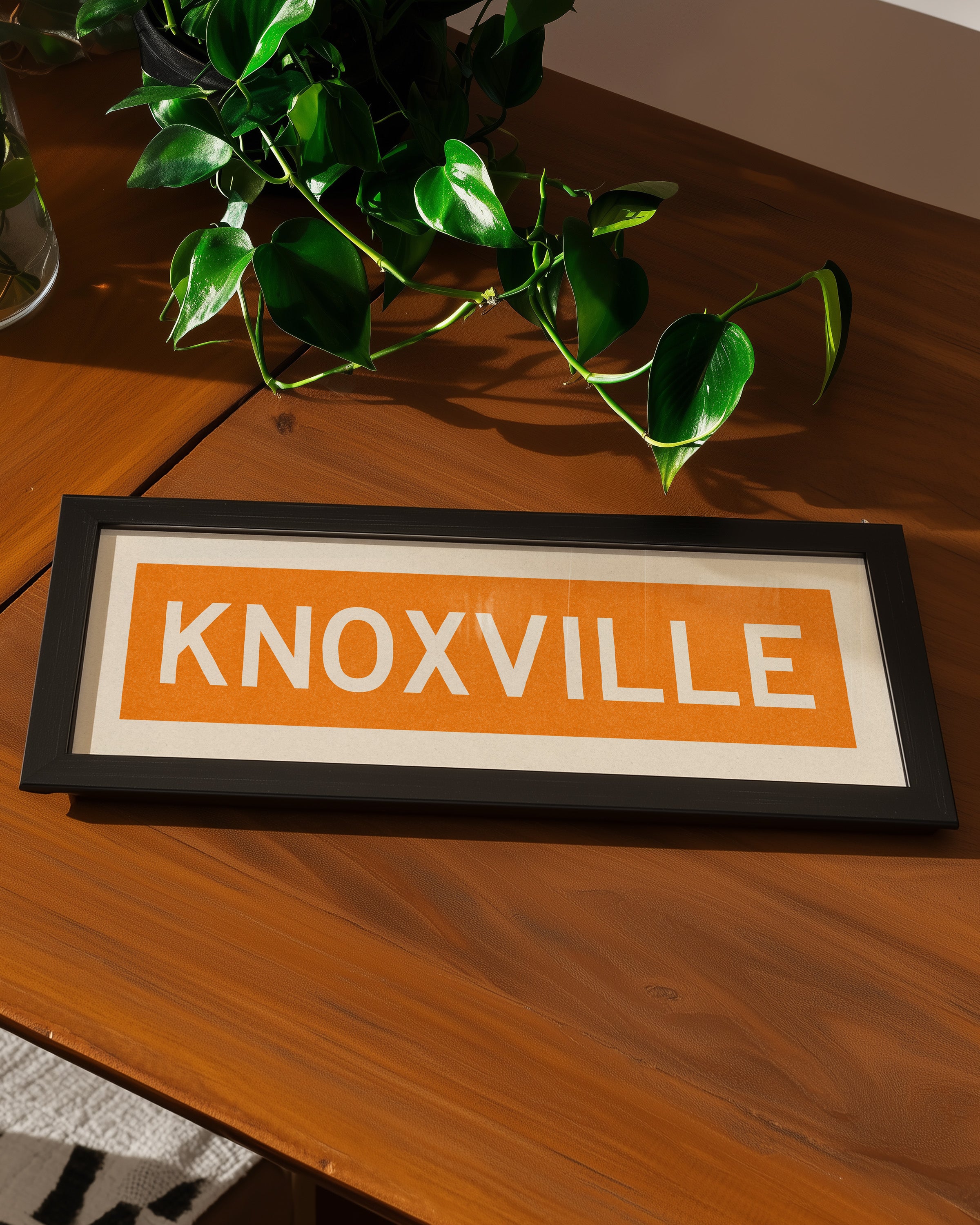 Framed Knoxville Orange Bus Scroll - Tejas Country Club