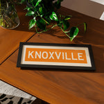 Framed Knoxville Orange Bus Scroll - Tejas Country Club