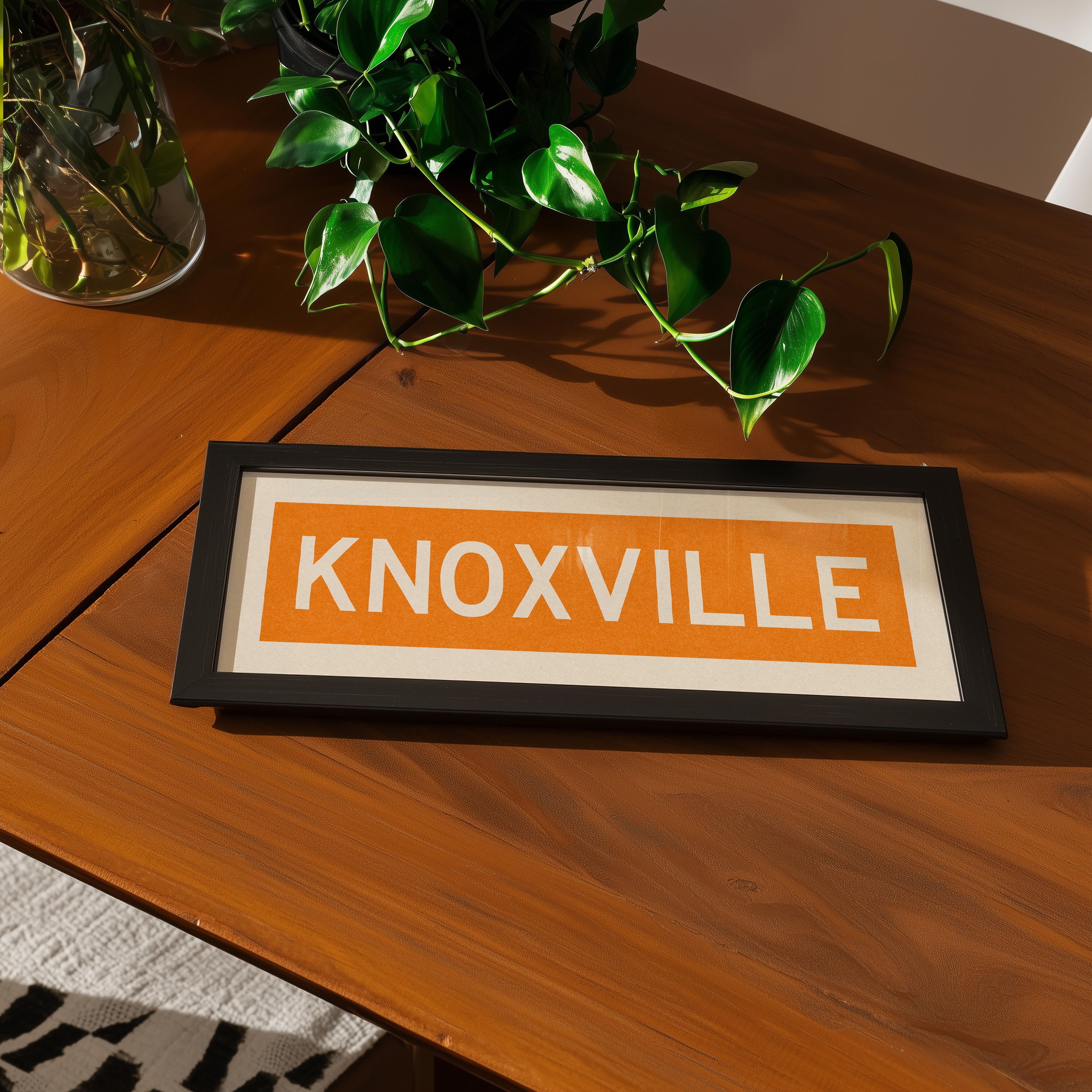 Framed Knoxville Orange Bus Scroll - Tejas Country Club