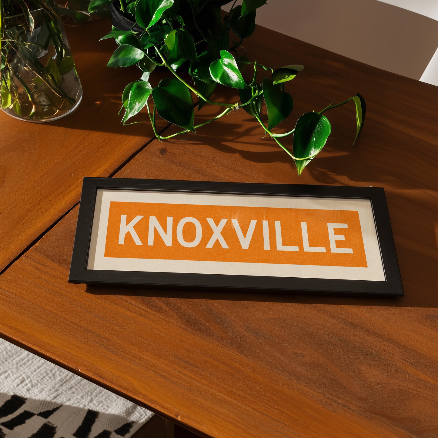 Framed Knoxville Orange Bus Scroll