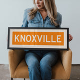 Framed Knoxville Orange Bus Scroll - Tejas Country Club