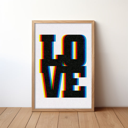 LOVE Typography Art Poster Print