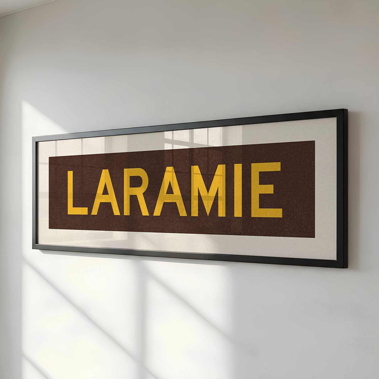 Framed Laramie Brown and Gold Bus Scroll - Tejas Country Club