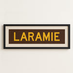 Framed Laramie Brown and Gold Bus Scroll - Tejas Country Club