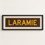Framed Laramie Brown and Gold Bus Scroll - Tejas Country Club