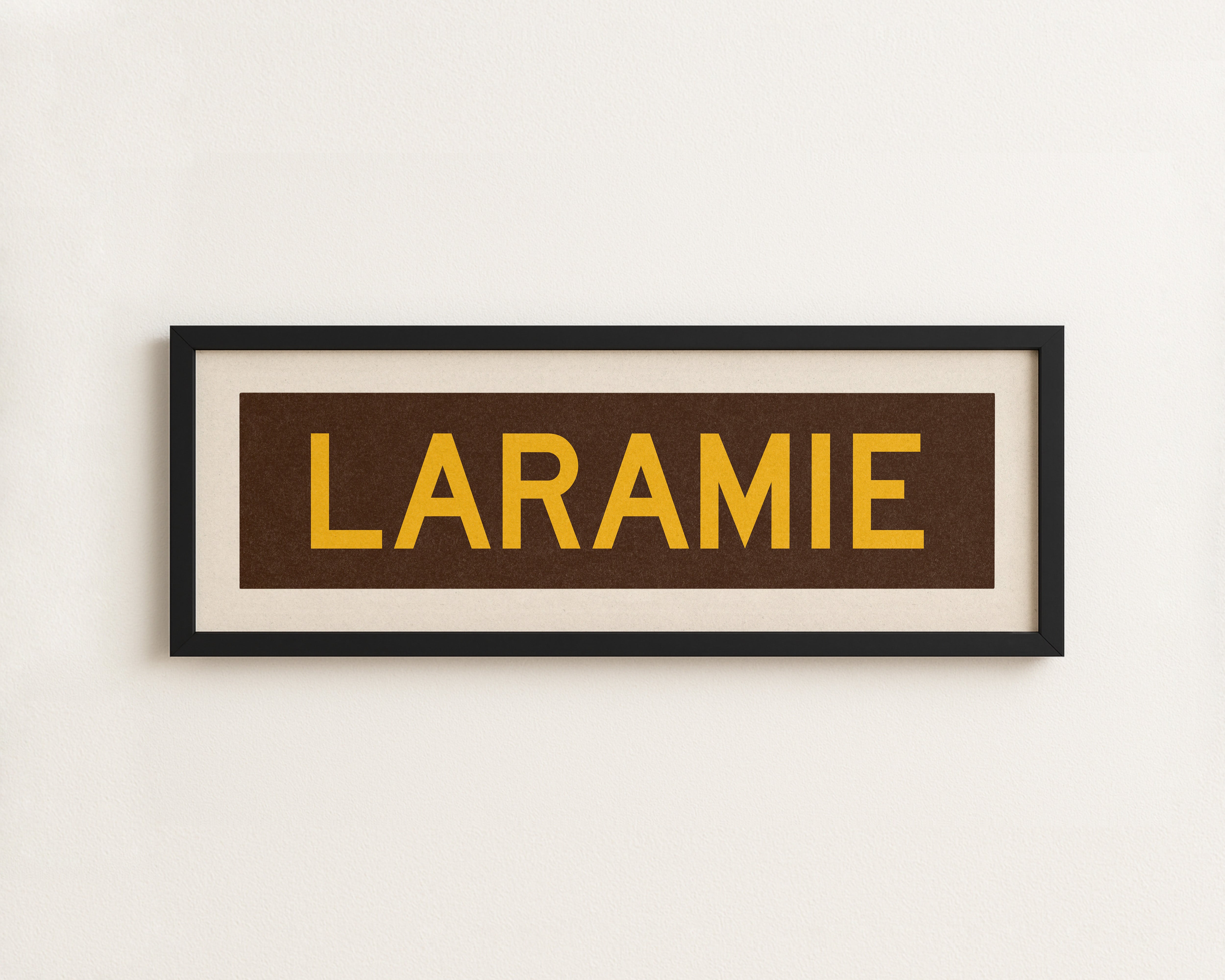 Framed Laramie Brown and Gold Bus Scroll - Tejas Country Club