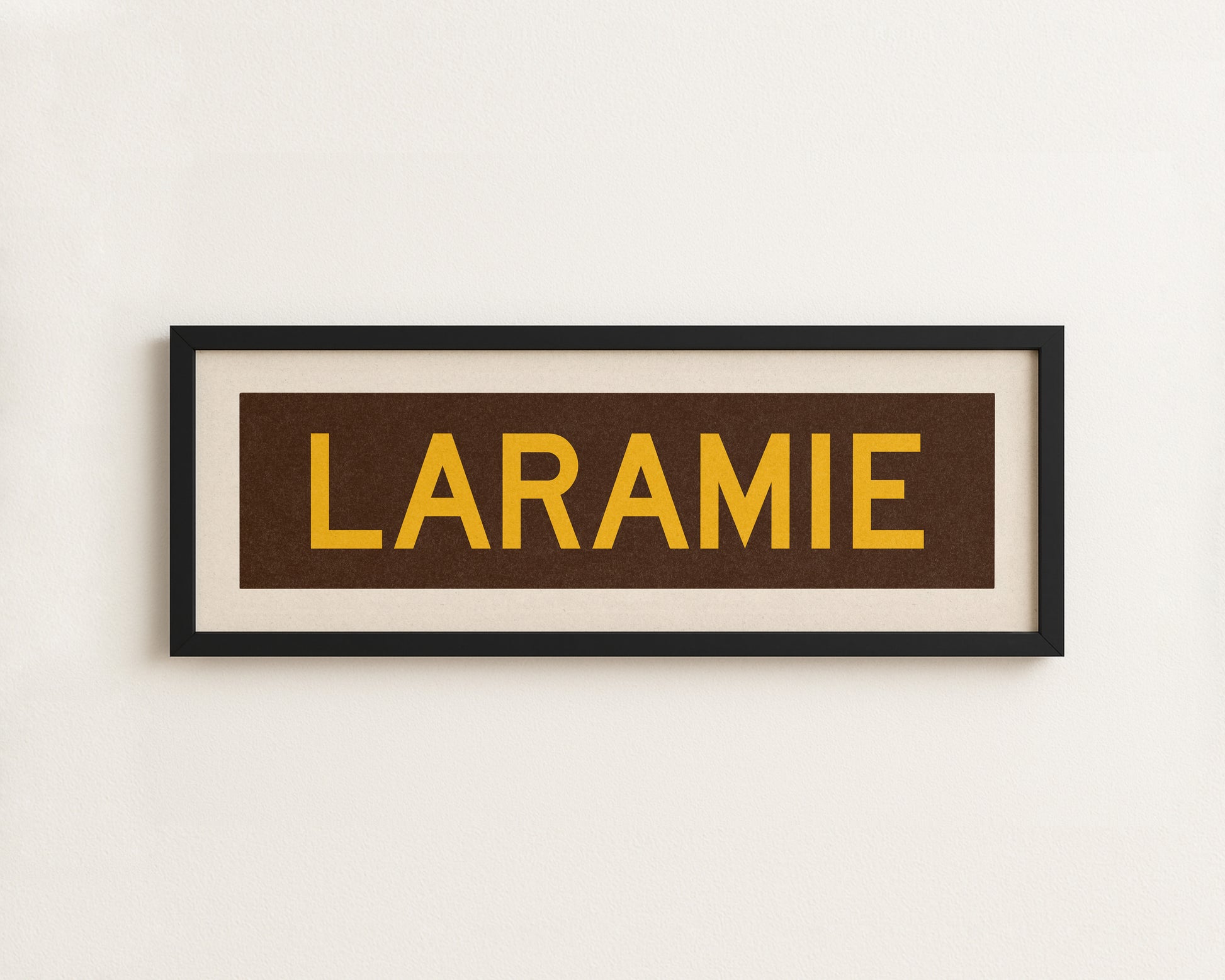 Framed Laramie Brown and Gold Bus Scroll - Tejas Country Club