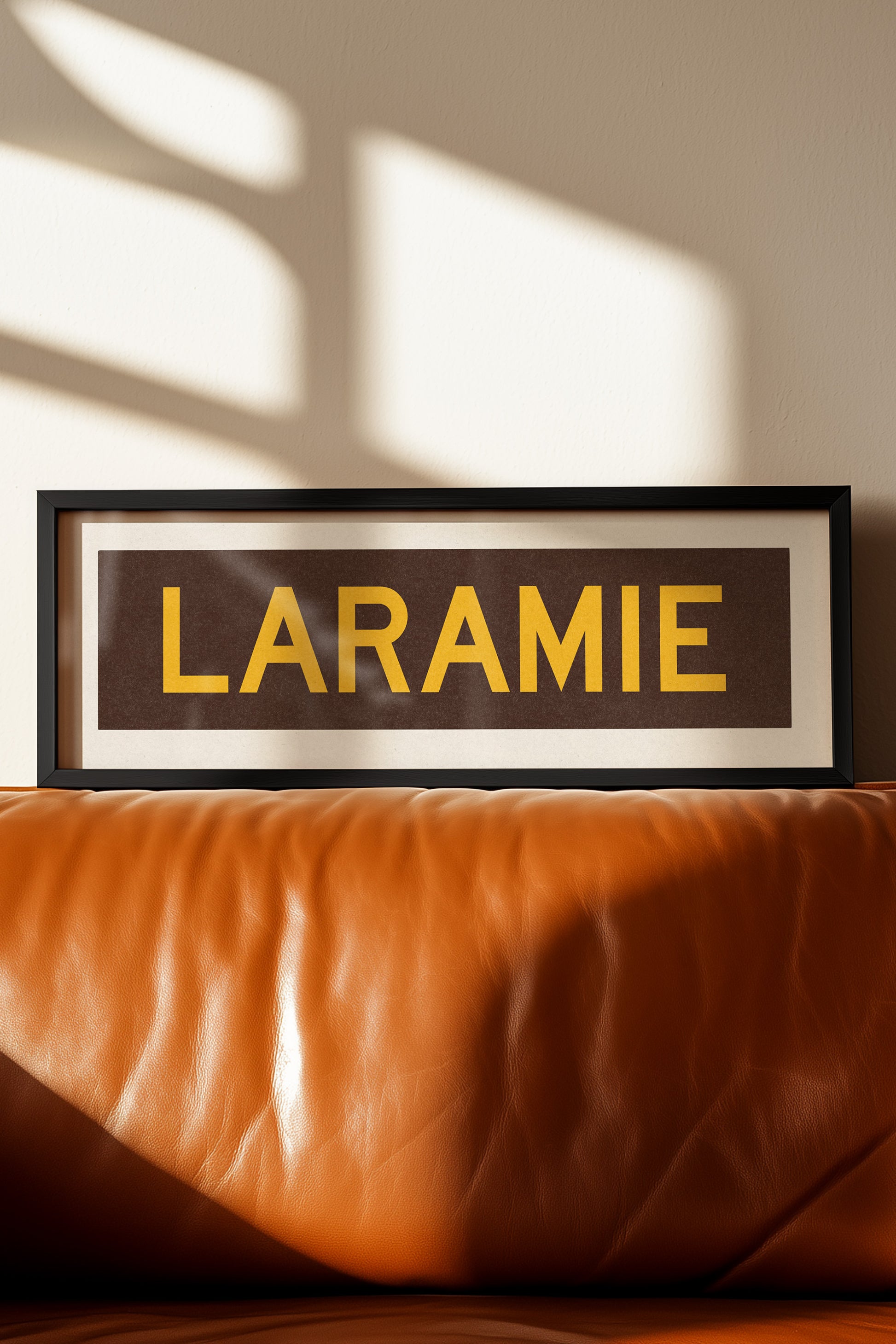 Framed Laramie Brown and Gold Bus Scroll - Tejas Country Club