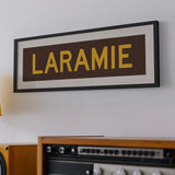 Framed Laramie Brown and Gold Bus Scroll - Tejas Country Club