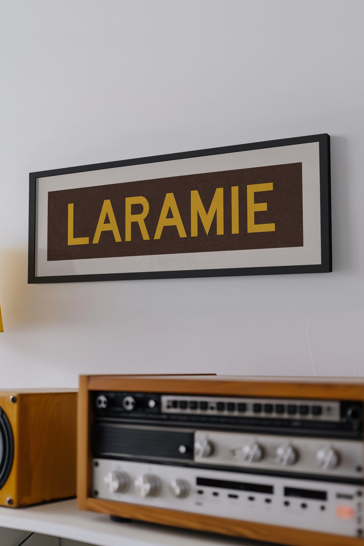 Framed Laramie Brown and Gold Bus Scroll - Tejas Country Club