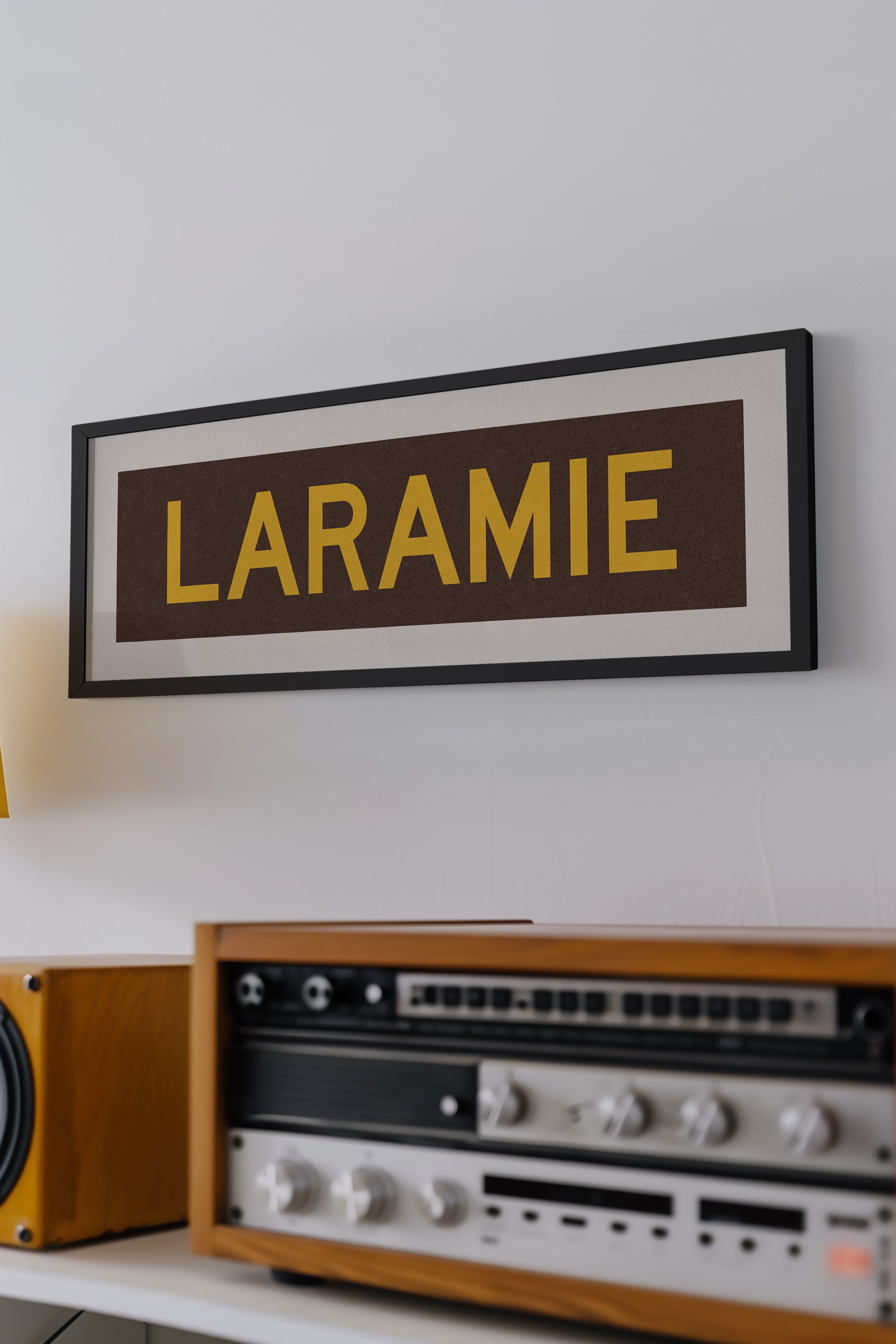 Framed Laramie Brown and Gold Bus Scroll - Tejas Country Club